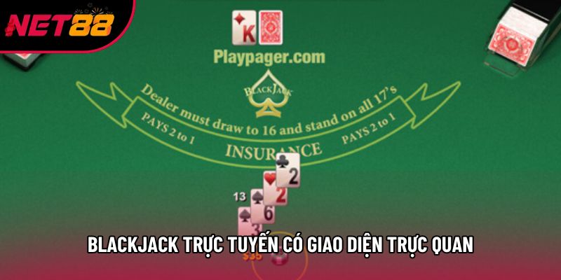 Blackjack trực tuyến có giao diện trực quan Blackjack trực tuyến có giao diện trực quan